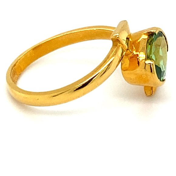 Tsavorite Garnet 1.25ct Solid 22K Gold Ring - Picture 3 of 6